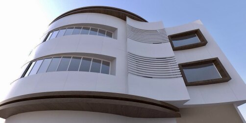 نمای مدرن آلومینیوم کامپوزیت 